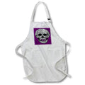 Apron - Vile Grungy Skull Art Illustration In Black and White Vector Art - Skull