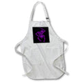 Apron - Civil War Federal Drummer Boy Skeleton In Purple on Black Vector Art - Living Skeleton