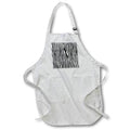 Apron - Zebra Pattern Camouflage Black and White Vector Art - Zebra Pattern Camouflage