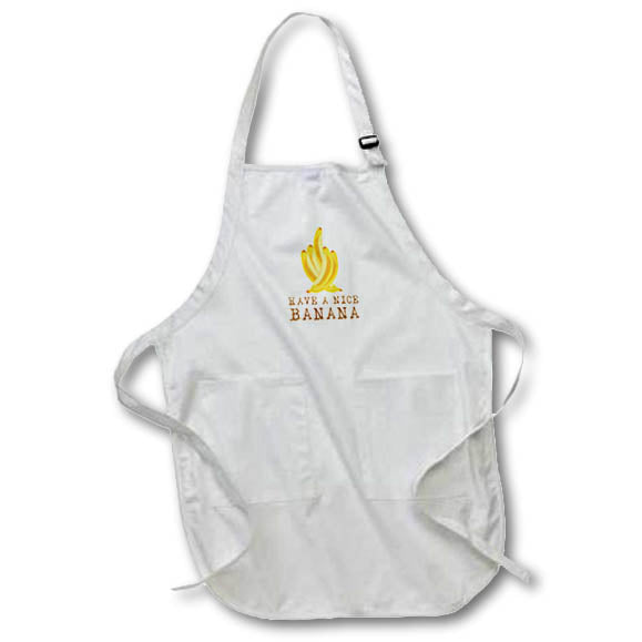 Apron - An image of five yellow bananas. Have a nice banana funny design Alexis Design - Fruits Banana