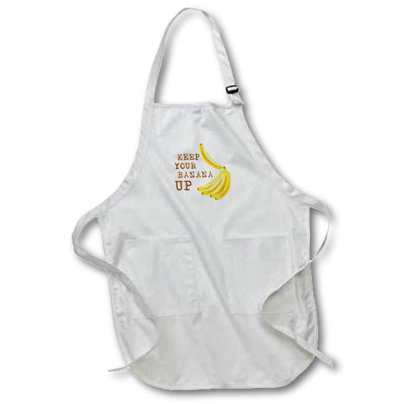 Apron - An image of five yellow bananas. Keep your banana up funny gift Alexis Design - Fruits Banana