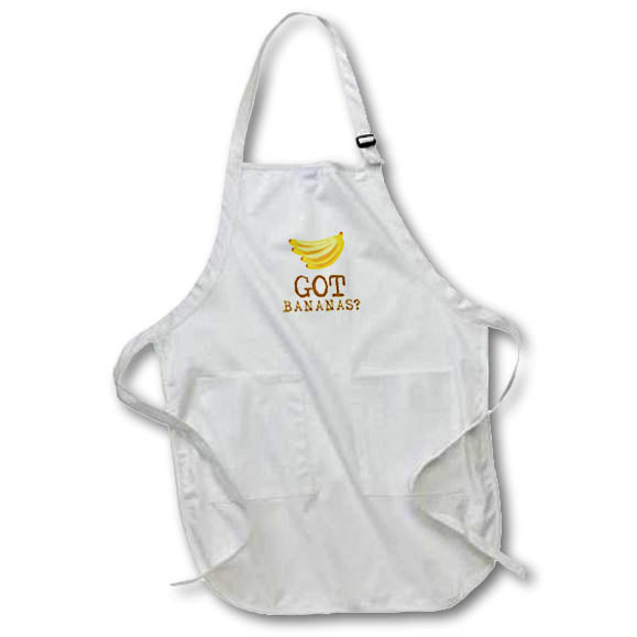 Apron - An image of a yellow bananas. Got bananas funny decorative text Alexis Design - Fruits Banana