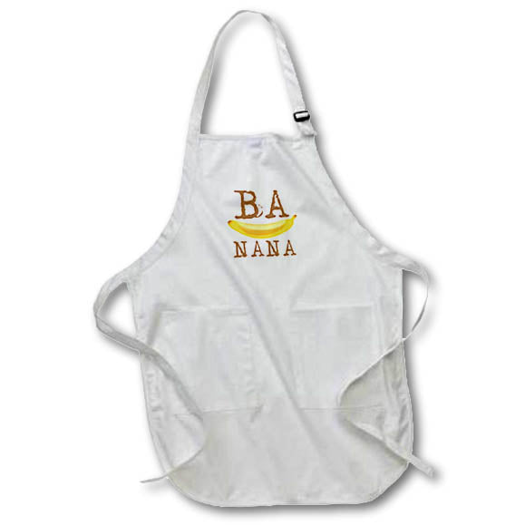Apron - An image of a yellow banana. A funny text banana around the image Alexis Design - Fruits Banana