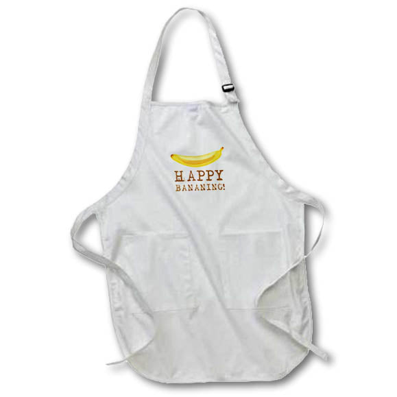 Apron - An image of a yellow banana. A funny greeting Happy bananing Alexis Design - Fruits Banana