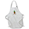 Apron - A colorful drawing of a pineapple fruit. A funny text The King Alexis Design - Fruits Pineapple
