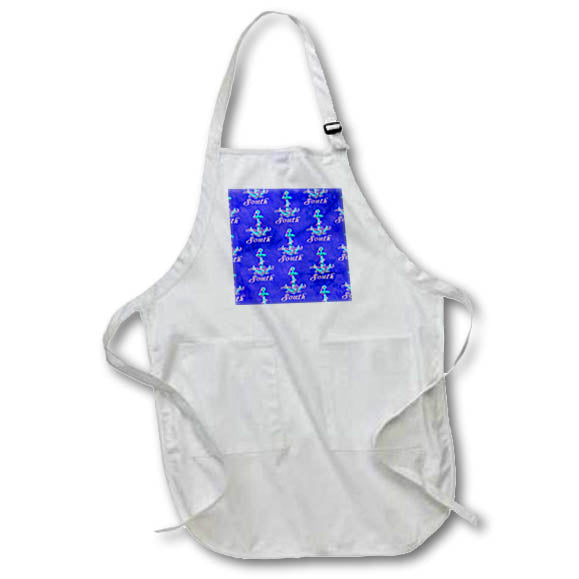 Apron - Coastal nautical ship anchor Anchored In The South pattern. Creative Studios – Nautical Sailing