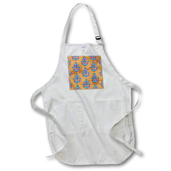 Apron - Ship anchor My Heart Anchored In The South nautical sailing pattern. Creative Studios – Nautical Sailing