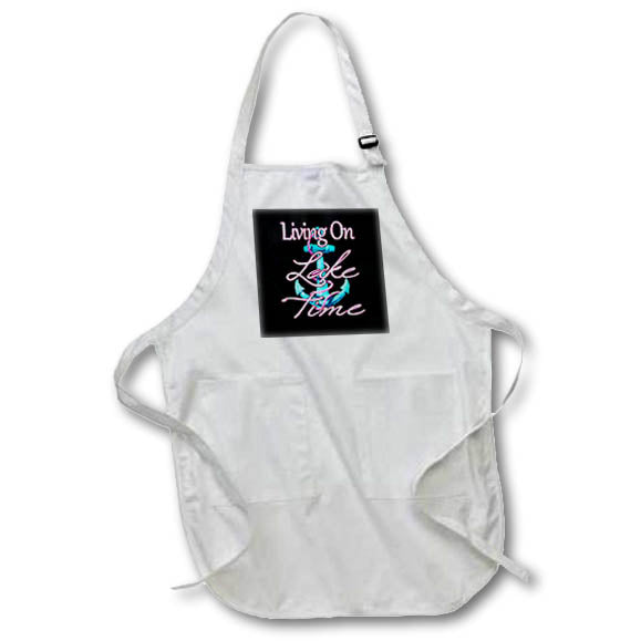 Apron - Coastal nautical blue and pink Living On Lake Time ship anchor. Creative Studios – Nautical Sailing