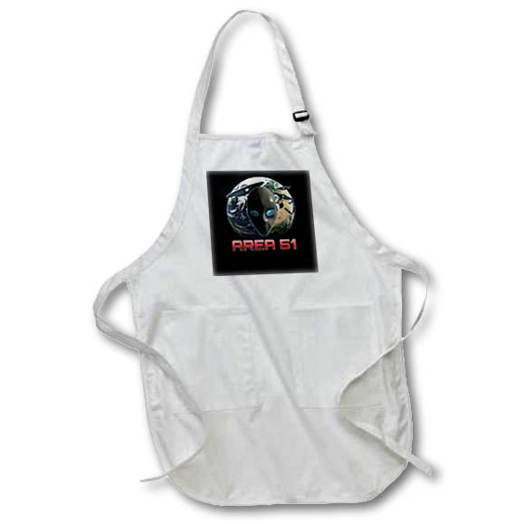 Apron - Funny Alien and UFOs above Earth and Area 51 conspiracy theory. Creative Studios – Aliens UFOs