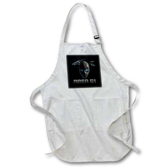 Apron - Fun Gray Alien and UFO for Area 51 conspiracy theories. Creative Studios – Aliens UFOs