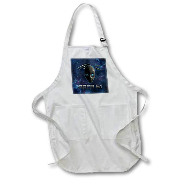 Apron - Fun Gray Alien and UFO in space for Area 51 conspiracy theories. Creative Studios – Aliens UFOs