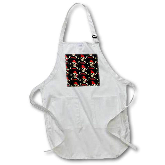 Apron - ARRR Jolly Roger skull and crossbones sailing pattern. Creative Studios – Pirates Jolly Roger