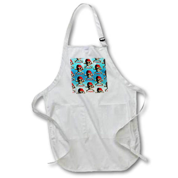 Apron - Jolly Roger pirate skull pattern talk like a pirate ARRR Creative Studios – Pirates Jolly Roger
