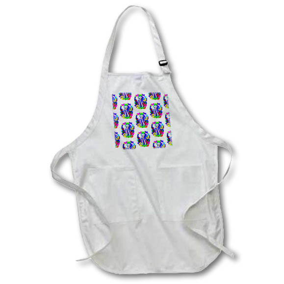 Apron - Colorful animal safari art pattern of a elephant. Creative Studios – Wildlife Safari Art