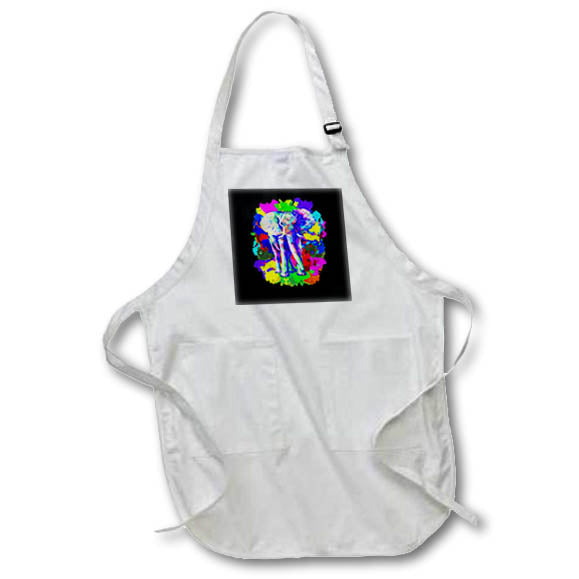 Apron - A colorful elephant animal safari art if you love elephants. Creative Studios – Wildlife Safari Art