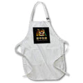 Apron - Image of Stained Glass Tiger On Black With Gold Chinese New Year Text lens Art by Florene - Chinese New Year