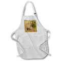 Apron - Image of Real Tiger Photo On Woven Tan with Green Bamboo Gold Text lens Art by Florene - Chinese New Year
