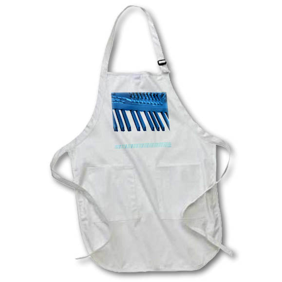 Apron - Image of Blue Photo of Electronic keyboard lens Art by Florene - Blue Everywhere