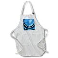 Apron - Image of Set Of Three Bowls Stacked Color Medium Blue lens Art by Florene - Blue Everywhere