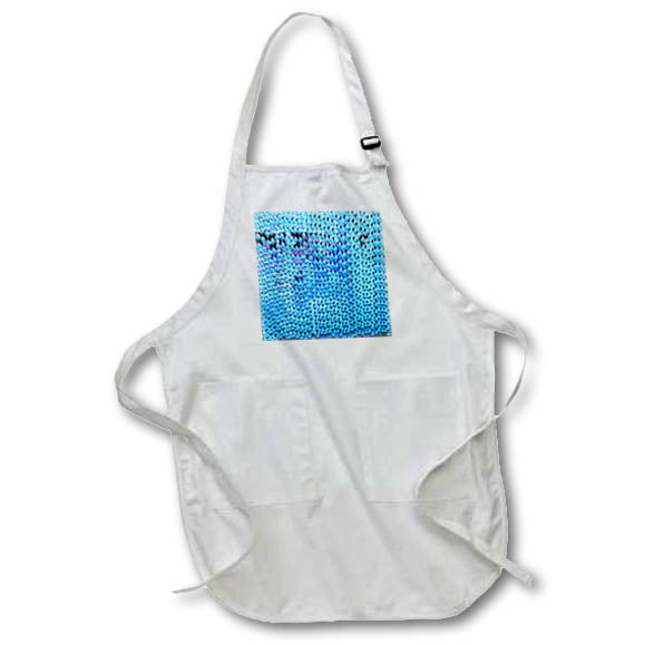 Apron - Image of Trendy Blue Beaded Curtain Photo lens Art by Florene - Blue Everywhere