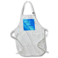 Apron - Image of Closeup Of Palm Fronds In Medium Blue lens Art by Florene - Blue Everywhere