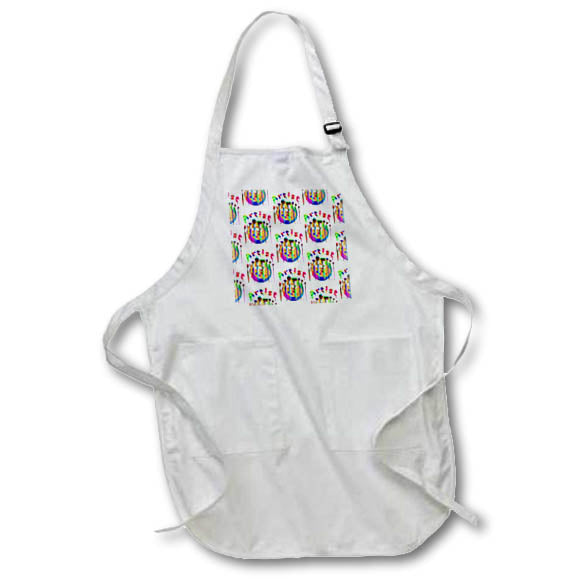 Apron - A colorful art design of an artist palette, art brushes, and paint. Creative Studios – Artist Art Career