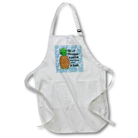 Apron - Be a Pineapple Stand Tall Wear a Crown island pattern of flamingos Creative Studios – Be A Pineapple