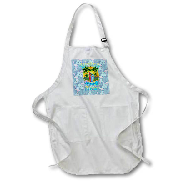 Apron - Colorful Beach Please summer fun design with a parrot and surfboards. Creative Studios – Beaches Please