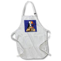 Apron - Funny Cute Cool Puffin Bird Playing Banjo Music Primitive Art Birds