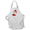 Apron - Wire Fox Terrier in an Christmas Elf Hat and Scarf Dog Lovers Holiday Fleas NaviDOG Collection
