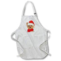 Apron - Cute Holiday Yorkshire Terrier in a Santa Hat and Winter Scarf Fleas NaviDOG Collection