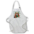 Apron - Christmas Basset Hound and Green Plaid Christmas for the Dog Lover Fleas NaviDOG Collection