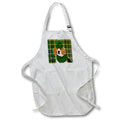 Apron - Green Holiday Plaid and Christmas Beagle in Winter Hat and Scarf Fleas NaviDOG Collection