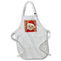 Apron - Cairn Terrier Christmas Dog with Gold and Red Holiday Plaid Fleas NaviDOG Collection