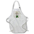 Apron - An Irish Wolfhound in Antlers with Mistletoe and Plaid Christmas Dogr Fleas NaviDOG Collection