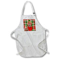 Apron - Festive Christmas Labradoodle Dog on Red and Green Holiday Plaid Fleas NaviDOG Collection