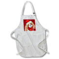 Apron - Christmas Cavalier King Charles Santa Dog with Red Holiday Plaid Fleas NaviDOG Collection
