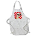 Apron - Red and White Holiday Plaid with a Great Dane Christmas Dog Fleas NaviDOG Collection