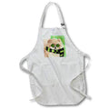 Apron - Cute Pomeranian Dog in a Winter Scarf on Holiday Plaid for Christmas Fleas NaviDOG Collection