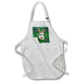 Apron - Funny Wheaten Terrier in Christmas Tree Glasses Green Christmas Plaid Fleas NaviDOG Collection