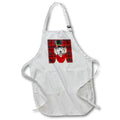 Apron - Sweet Labradoodle in a Holiday Top Hat with Holly Sprig for Christmas Fleas NaviDOG Collection