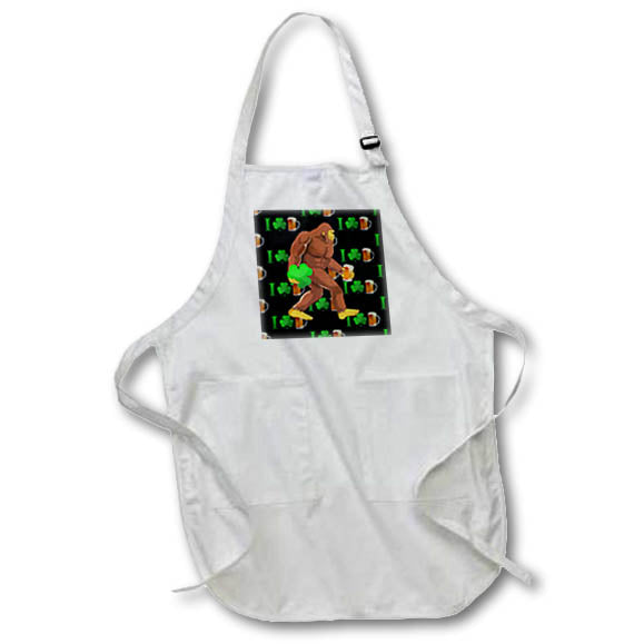 Apron - I Love Beer funny Irish beer drinking bigfoot. Creative Studios – Bigfoot And Beers