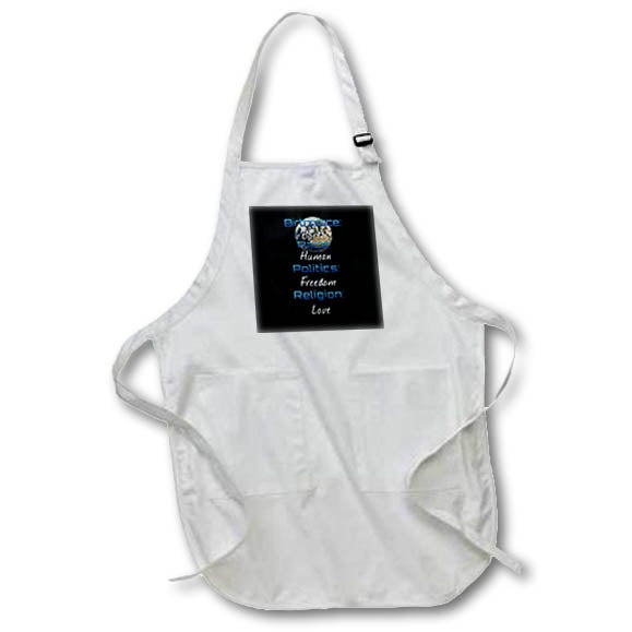 Apron - Stand up for Earth Day, world peace, human equality, and against hate. Creative Studios – Freedom and Love