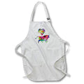 Apron - Love Cattle- Tie Dye Bull and Swirly Heart Designs- LOVE ANIMALS