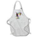 Apron - Love Sun Birds- Tie Dye Sun Bird and Swirly Heart Designs- LOVE ANIMALS