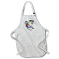 Apron - Love Hoopoe Birds- Tie Dye Hoopoe Bird and Swirly Heart Designs- LOVE ANIMALS