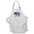 Apron - Love Elephant- Tie Dye Elephant and Swirly Heart Designs- LOVE ANIMALS