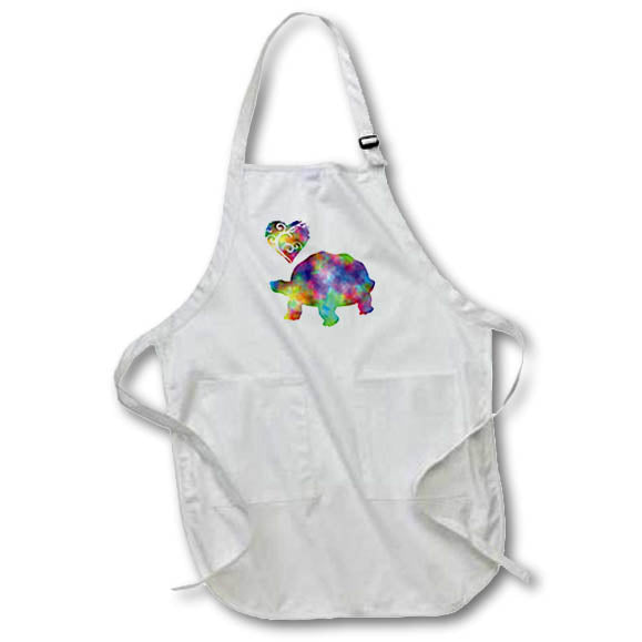 Apron - Love Tortoise- Tie Dye Tortoise and Swirly Heart Designs- LOVE ANIMALS