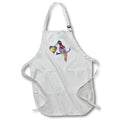 Apron - Love Woodpecker- Tie Dye Woodpecker Bird and Swirly Heart Designs- LOVE ANIMALS