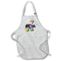 Apron - Love Bear- Tie Dye Bear and Swirly Heart Designs- LOVE ANIMALS